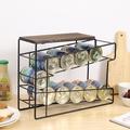 17 Stories 2 Tier Metal Wire Can Organizer Wood/Metal in Brown | 12.2 H x 5.47 W x 16.1 D in | Wayfair FF5EE3DAD249451CB86911B3951E5B11