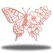 Rosalind Wheeler Analisse Floral Butterfly Wall Décor Metal in Pink | 18 H x 18 W x 0.01 D in | Wayfair DE1868DB40C0429F8F9F1084C9F8AA93