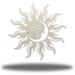 Dakota Fields Arnbert Sun Moon Face Wall Décor Metal in Gray/White | 36 H x 36 W x 0.0125 D in | Wayfair E8FC729CC28542B7BB33D8A21F57ECA1