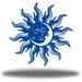 Dakota Fields Arnbert Sun Moon Face Wall Décor Metal in Blue | 18 H x 18 W x 0.0125 D in | Wayfair 947DBD133220405BB852AFA44A240E56