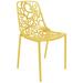 Red Barrel Studio® Joeliz Patio Dining Side Chair Metal in Yellow | 32 H x 18.5 W x 15.5 D in | Wayfair 59F5775B1126489EB450E6C381F63DBA