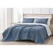 Mercer41 Gitt Microfiber Reversible Comforter Set Polyester/Polyfill/Microfiber in Blue | Queen Comforter + 2 Standard Shams | Wayfair
