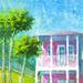 Bay Isle Home™ Beach House Palms 1 - Wrapped Canvas Graphic Art Canvas | 30 H x 30 W x 1.25 D in | Wayfair 942B68375C48433BBD62CC9B9FC933DB