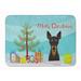 27 x 19 W in Rug - The Holiday Aisle® Dmon Christmas Tree & Min Pin Kitchen Mat, Microfiber | 27 H x 19 W in | Wayfair