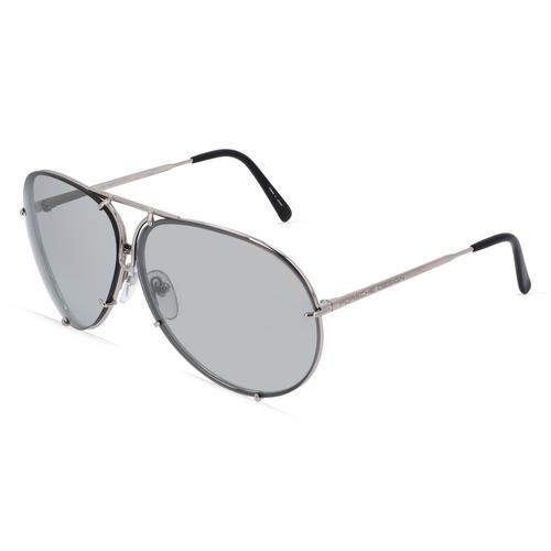 Porsche Design 8478 Herren-Sonnenbrille Vollrand Pilot Metall-Gestell, silber