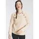 Rundhalspullover H.I.S Gr. 48/50, beige (natur, hellbeige) Damen Pullover Grobstrickpullover