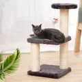 Arbre à chat en sisal avec jouets cadre d'escalade poste à gratter aire de jeux pour chatons et
