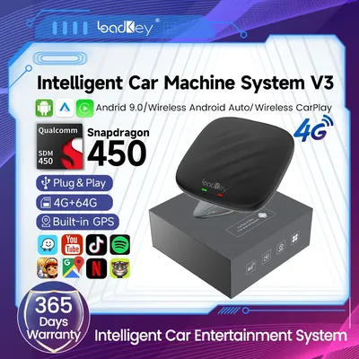 Loadkey-Wireless Carplay Ai Box Android Auto Car TV Box pour Hyundai Toyota pour Netflix