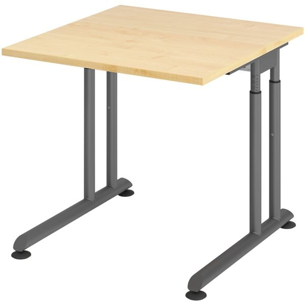 HAMMERBACHER Schreibtisch »Z-Line« 80 cm Gestell graphitfarben grau, 80x82x80 cm
