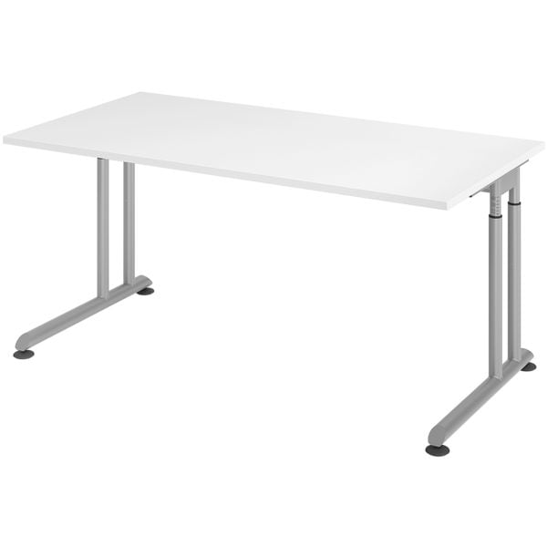 HAMMERBACHER Schreibtisch »Z-Line« 160 cm Gestell silberfarben weiß, 160x82x80 cm