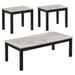 Coaster Furniture Bates Faux Marble 3-piece Occasional Table Set White And Black