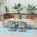 Polytrends Laguna 7-Piece Rectangular Poly Eco-Friendly All Weather Outdoor Dining Set