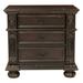 Traditional Design Dark Cherry Finish with Gold Tipping 1pc Nightstand
