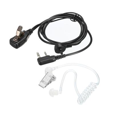 2 Pin Mic Acoustic Headset Walkie Talkie Earpiece for UV2 - Black