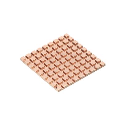 Heatsink Kit Pure Copper 40x40x2mm for IC MOS with Thermal Pads Pack of 1 - Gold Tone