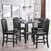5 PCS Dining Set with Matching Chairs and Bottom Shelf for Dining Room