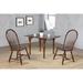 Andrews 3-Piece Solid Wood Top Distressed Chestnut Brown Dining Table Set with Expandable Drop Leaf
