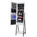 Full Mirror Foor Type Jewelry Storage Mirror Cabinet with LED Lamp