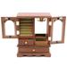 Traditional Brown Mini Jewelry Armoire Storage Cabinet - 10.62" x 8.46" x 4.33"