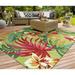 Couristan Covington Painted Fern Indoor/Outdoor Area Rug 2 x 4 Fern-Red