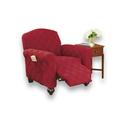 Collections Etc Double Diamond Form Fit Stretch Furniture Slipcover Burgundy Jumbo Recliner