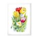 Designart Bouquet of Red and White Tulips Traditional Framed Art Print