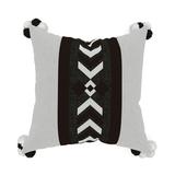 Decorative Throw Pillow Cover 18â€� x 18â€� Black and Gray Geometric Southwest Inspired Textural Print on Polyester Chenille Creating a Comfortable and Stylish Update to any Living Room Bed and Sofa