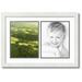 ArtToFrames Collage Photo Picture Frame with 2 - 8.5x11 Openings Framed in White with Super White and Black Mats (CDM-3966-37)