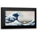 Hokusai 24x14 Black Modern Framed Museum Art Print Titled - The Wave off Kanagawa