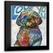 Dean Russo Collection 20x24 Black Modern Framed Museum Art Print Titled - Love You Shih Tzu