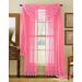 Qutain Linen Solid Viole Sheer Curtain Window Panel Drapes Set of Two (2) 55 x 95 inch Many Colors