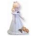 Growing Up Birthday Girls Blonde Age 7 Porcelain Bisque Figurine Q-GL634