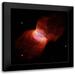 NASA 12x12 Black Modern Framed Museum Art Print Titled - Butterfly Nebula