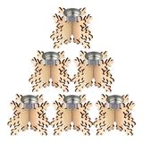 VerPetridure Christmas Decorations Christmas Candle Holders Home Decoration Wooden Christmas Small Candle Holders