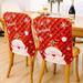 Christmas Chair Back Covers 2 PCS Santa Claus Hat Chair Covers Santa Clause Hat Dining Chair Slipcovers for Christmas Xmas Dinner Table Chairs Decoration