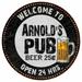 Arnold s Pub 14 Round Metal Sign Beer Bar Black Wall Decor Gift 100140039247