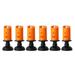 Shulemin 6 Pcs Flameless Candle Battery Operated Portable Safe Halloween Flickering Pumpkin Candles Decor Orange