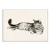 Stupell Industries Sleeping Striped Cat Minimal Relaxed Pet Wall Plaque by Grace Popp