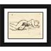 Lovis Corinth 24x19 Black Ornate Framed Double Matted Museum Art Print Titled: Female Nude (Female Act) (1916)