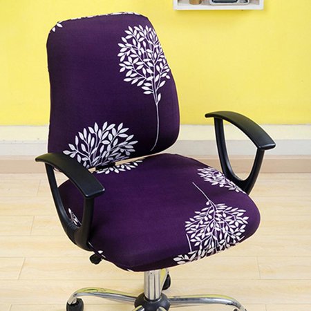 Colcolo Computer Office Chair Cover Universal Office Chair Slipcover Polyester Split Computer Office Desk Slipcovers Bottom Chair Seat Cover + Backrest Cover