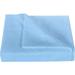 800 Thread Count 3 Piece Flat Sheet ( 1 Flat Sheet + 2- Pillow cover ) 100% Egyptian Cotton Color Light Blue Solid Size Twin XL