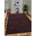 6 x 9 ft. Hand Knotted Gabbeh Silk Mix Solid Rectangle Area Rug Brown & Beige