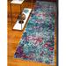 Unique Loom Ivy Jardin Rug Blue/Beige 2 7 x 10 Runner Abstract Contemporary Perfect For Bathroom Hallway Mud Room Laundry Room