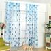 Floral Window Blind Sunflower Pattern Tulle Curtain Drapes Sunflower Sheer Transparent Tulle Door Window Floral Drape Panel Home Decor 39.3/37.40 * 78.74inch