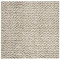 SAFAVIEH Hudson Shag Jaime Chevron Area Rug Ivory/Grey 3 x 3 Square