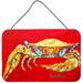 Carolines Treasures MW1116DS812 Crab Blue on Red Sr Aluminium Metal Wall or Door Hanging Prints 8x12 multicolor