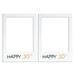 2pcs BIRTHDAY PARTY Layout Paper Picture Frame Creative Photo Prop Delicate Paper Frames Cutout for Birthday Party Home (30th)