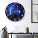 Miumaeov 30Cm Round Ultra-Thin Tempered Glass Wall Clock Home Starry Sky Style Creative Modern Quartz Wall-Mounted Clock Silent Clock Minimalist Clock Home Living Room Decoration