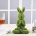 Yirtree Realistic Flocking Rabbit Decorative Adorable Easter Simulation Bunny Figurine Home Decor