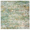 SAFAVIEH Madison Kebo Vintage Abstract Area Rug Green/Turquoise 8 x 8 Square